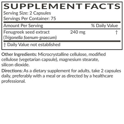 Futurebiotics Fenugreek Extra Strength – 150 Kapseln zur Unterstützung des allgemeinen Wohlbefindens, Nicht-GMO, Vegetarisch