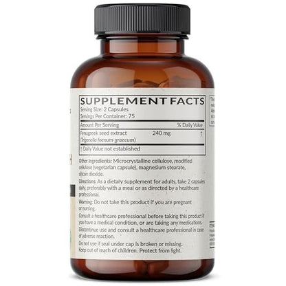 Futurebiotics Fenugreek Extra Strength – 150 Kapseln zur Unterstützung des allgemeinen Wohlbefindens, Nicht-GMO, Vegetarisch