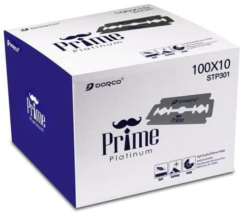Dorco STP301 Prime Platinum Doppelklingen für Rasierer – 1.000 Stück