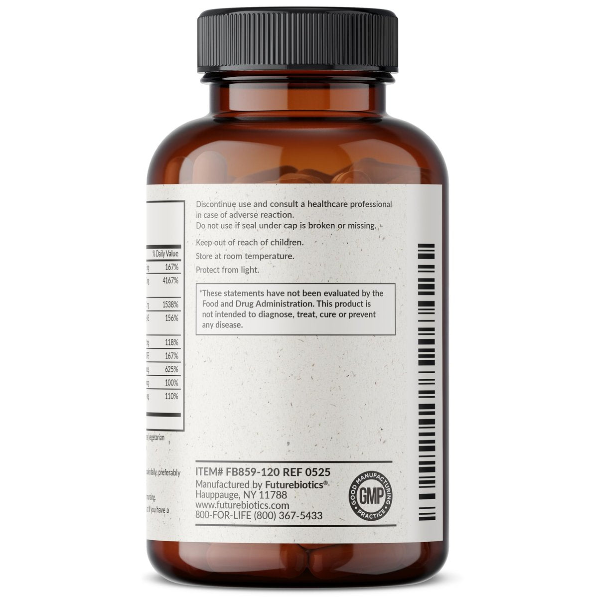 Futurebiotics Vitamin B-Komplex mit Vitamin C – Unterstützt Energieproduktion, Nervensystem & Immunsystem – Non-GMO, 120 vegane Kapseln