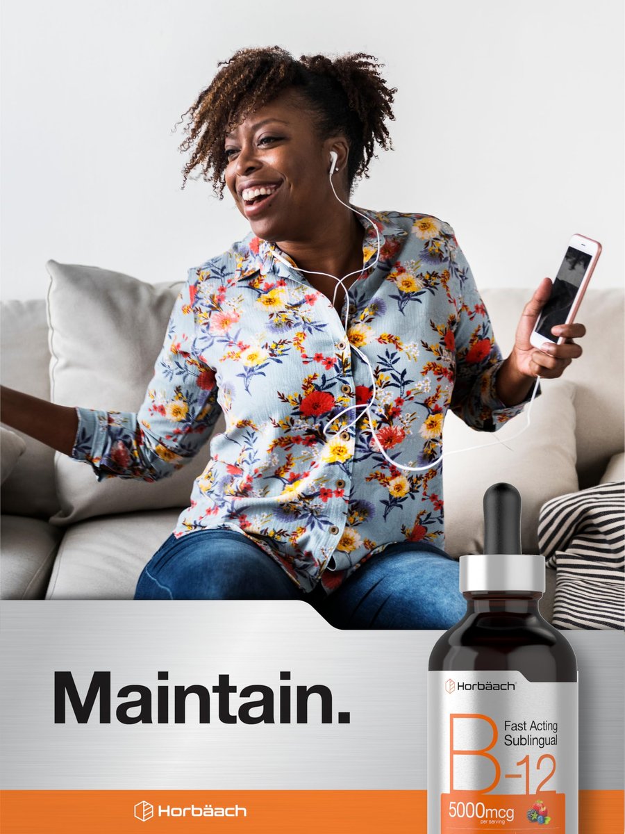 Horbaach B12 Vitamin 5000 mcg Tropfen sublingual | 118 ml | als Methylcobalamin und Cyanocobalamin | Flüssige vegane Tropfen | Beerengeschmack | Ohne Gentechnik & Glutenfrei