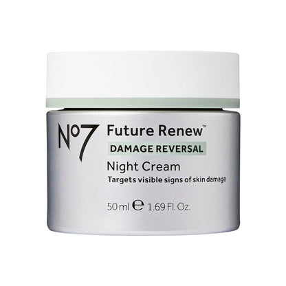 No7 Future Renew Damage Reversal Night Cream – Anti-Aging Nachtcreme mit Peptid-Technologie zur Reparatur sichtbarer Schäden – Feuchtigkeitspflege für trockene Haut (50 ml)