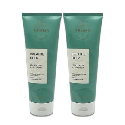 Bath & Body Works Aromatherapie - Breathe Deep Eukalyptus & Lavendel - Ultimative Feuchtigkeitscreme - 2er-Pack (2 x 227 g)