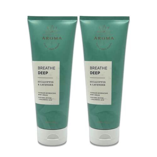 Bath & Body Works Aromatherapie - Breathe Deep Eukalyptus & Lavendel - Ultimative Feuchtigkeitscreme - 2er-Pack (2 x 227 g)