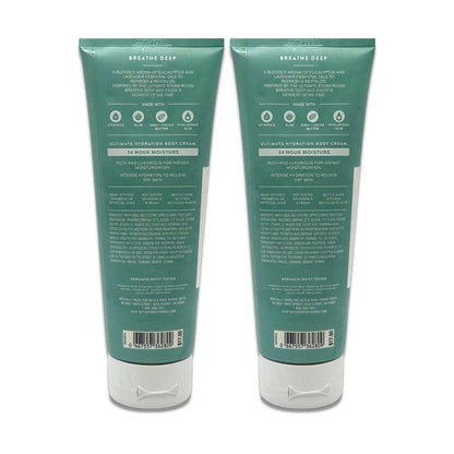 Bath & Body Works Aromatherapie - Breathe Deep Eukalyptus & Lavendel - Ultimative Feuchtigkeitscreme - 2er-Pack (2 x 227 g)