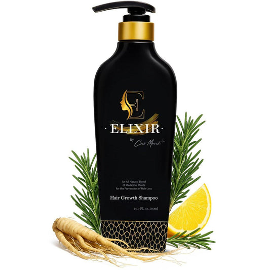 Elixir by Cocó March Haarwachstum Shampoo – Stärkend, pflanzlich, chemikalienfrei für Männer und Frauen – Natürliche Formel gegen Haarausfall für volleres, kräftigeres Haar – 500 ml