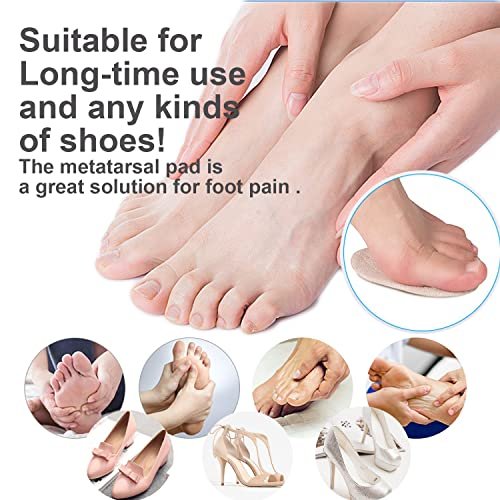 Ball-of-Foot Cushions, Metatarsal Pads für Frauen, Vorfußpolster verhindern das Vorrutschen der Füße, rutschfeste Gewichtsverlagerung, Komforteinlagen für High Heels, Metatarsalgie-Schmerzlinderung (4 Paare)