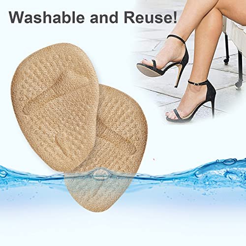 Ball-of-Foot Cushions, Metatarsal Pads für Frauen, Vorfußpolster verhindern das Vorrutschen der Füße, rutschfeste Gewichtsverlagerung, Komforteinlagen für High Heels, Metatarsalgie-Schmerzlinderung (4 Paare)
