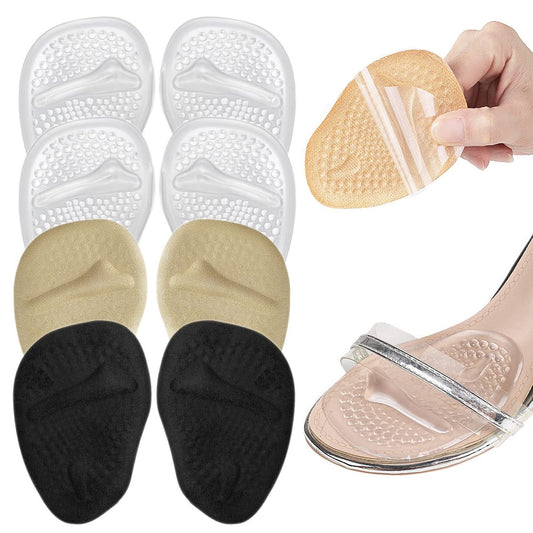 Ball-of-Foot Cushions, Metatarsal Pads für Frauen, Vorfußpolster verhindern das Vorrutschen der Füße, rutschfeste Gewichtsverlagerung, Komforteinlagen für High Heels, Metatarsalgie-Schmerzlinderung (4 Paare)