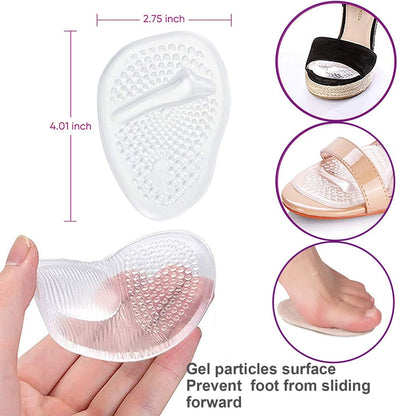 Ball-of-Foot Cushions, Metatarsal Pads für Frauen, Vorfußpolster verhindern das Vorrutschen der Füße, rutschfeste Gewichtsverlagerung, Komforteinlagen für High Heels, Metatarsalgie-Schmerzlinderung (4 Paare)