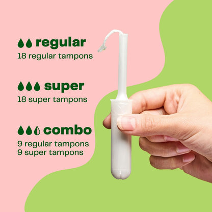 Viv for Your V Organic Cotton Tampons Regular, BPA-freier Applikator, ungiftige Tampons, duftfrei, HSA FSA zertifiziert, 18 Stück