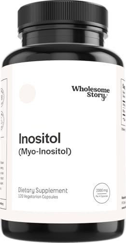 Wholesome Story Myo-Inositol Kapseln | 2000mg pro Portion | 500mg pro Kapsel | Fruchtbarkeitsergänzung für Männer und Frauen | Vitamin B8 | 120 Kapseln