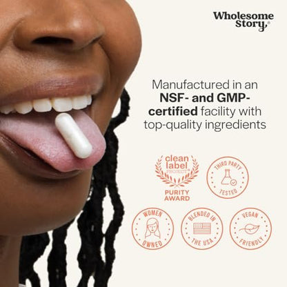 Wholesome Story Myo-Inositol Kapseln | 2000mg pro Portion | 500mg pro Kapsel | Fruchtbarkeitsergänzung für Männer und Frauen | Vitamin B8 | 120 Kapseln