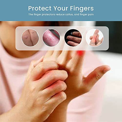 ZXFUTURE 20 Stück Gel-Fingerkuppenschutz, Silikon-Fingerhülsen für schmerzende Finger, lindert Fingerknacken, Hühneraugen, Blasen und Hornhaut