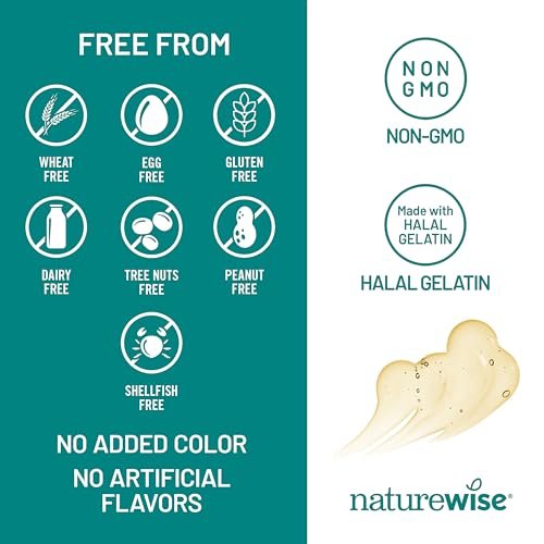 NatureWise Omega-3 Fischöl Extra-Stärke – 1000 mg pro Portion, 600 EPA & 400 DHA + Vitamin E – Unterstützung für Herz & Gehirn – Zitronengeschmack, GMO-frei – 180 Softgels (3-Monatsvorrat)