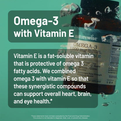 NatureWise Ultra Omega 3 Fischöl 2200 mg – 1300 mg Omega-3 - Triglyceridform - Zitronengeschmack - Wild gefangenes Fischöl + EPA & DHA - Burpless, Nicht-GVO - 60 Weichkapseln [1-Monatsvorrat]