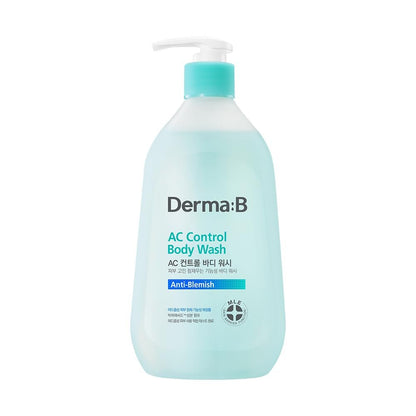 Derma B AC Control Body Wash 420ml – Anti-Blemish & Pickelpflege, hypoallergener Körperschaum für alle Hauttypen, beruhigendes & erfrischendes Duschgel, Koreanische Hautpflege