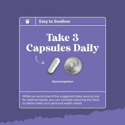 Triple Magnesium Complex Supplement - Hochabsorbierendes Magnesiumtaurat, Glycinat & Malat für Schlaf, Muskeln, Knochen & Stimmung - Non GMO, vegan - 90 Kapseln