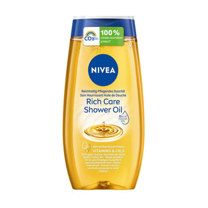 NIVEA Rich Care Intensive Nährendes Duschöl 200 ml – Pflegendes Duschöl für trockene Haut