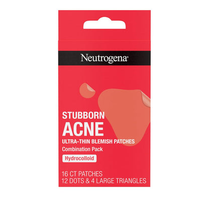 Neutrogena Stubborn Acne Ultra-Thin Blemish Patches – 16 ultra-dünne Hydrokolloid-Pflaster gegen Pickel und Unreinheiten