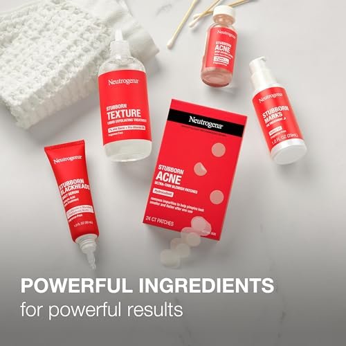 Neutrogena Stubborn Acne Ultra-Thin Blemish Patches – 16 ultra-dünne Hydrokolloid-Pflaster gegen Pickel und Unreinheiten