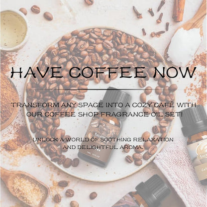 SALKING Duftöle Set Coffee Shop – Premium Aromaöle für Diffuser, Seifen- und Kerzenherstellung – Blaubeer-Pfannkuchen, Kaffee, Café Latte, Heiße Schokolade, French Vanille, Schwarzer Tee