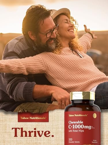 Carlyle Vitamin C Kautabletten | 1000 mg | 100 Tabletten | Natürlicher Orangen-Geschmack | Vegetarisch, Nicht-GVO & Glutenfrei | Tahoe Nutritionals
