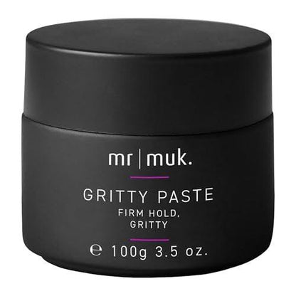 Mr MUK Strong Gritty Finish Texturierende & Umformbare Paste - 100g | Ultimativer fester Halt für Herren-Haare | Wasserlöslich & ohne Flocken