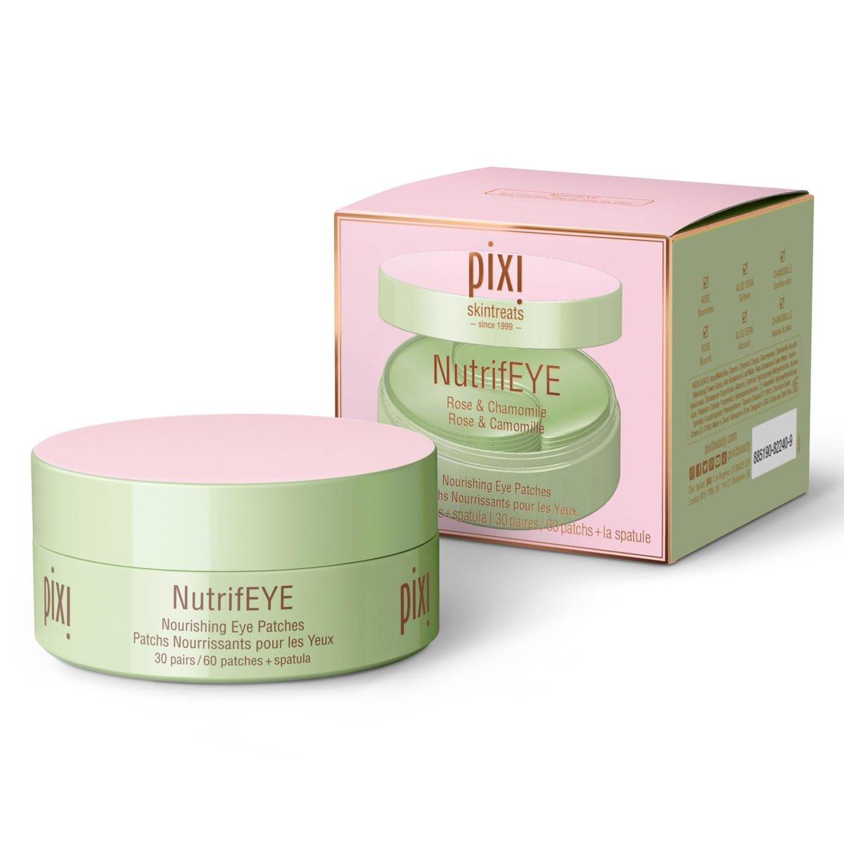 Pixi Beauty NutrifEYE Beruhigende Rosen-Augen-Gel-Pads | Augenmasken gegen Schwellungen mit Rose, Aloe Vera und Kamille zur Hydratation, Beruhigung und Entschwellung | 30 Paare / 60 Patches