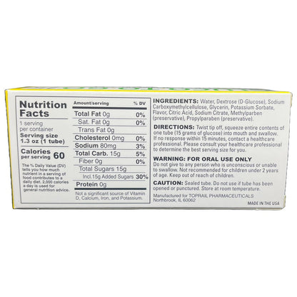 GLUCO TO GO 15 Orale Glukose-Gel Zitronengeschmack, 37,5 g, 3 Einweg-Quetschtuben pro Packung / Drehverschluss