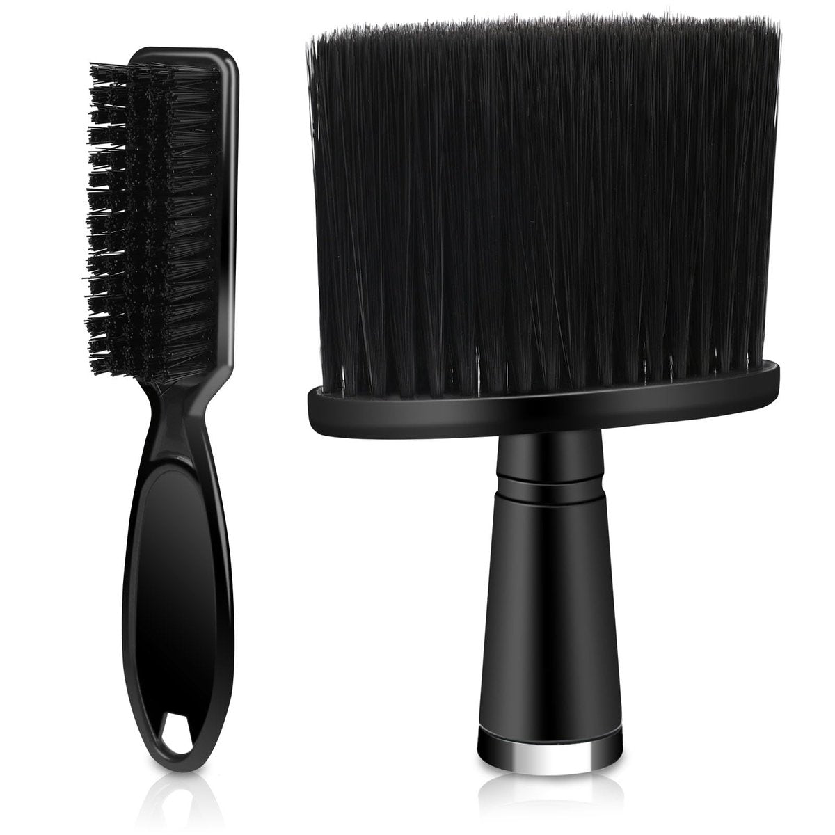 Barber Brush Set - 2-teiliges Set: Clipper-Bürstenreiniger, weicher Nackenpinsel und Nackenhautbürste für Friseur-Profis