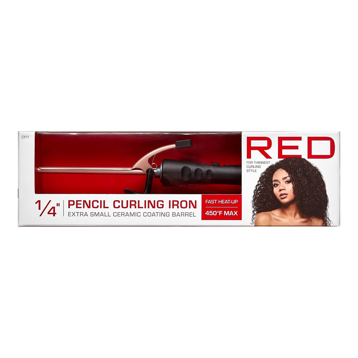 Kiss Red Curling Iron Pencil 1,25 Zoll – Keramik-Lockenstab für perfekte Locken