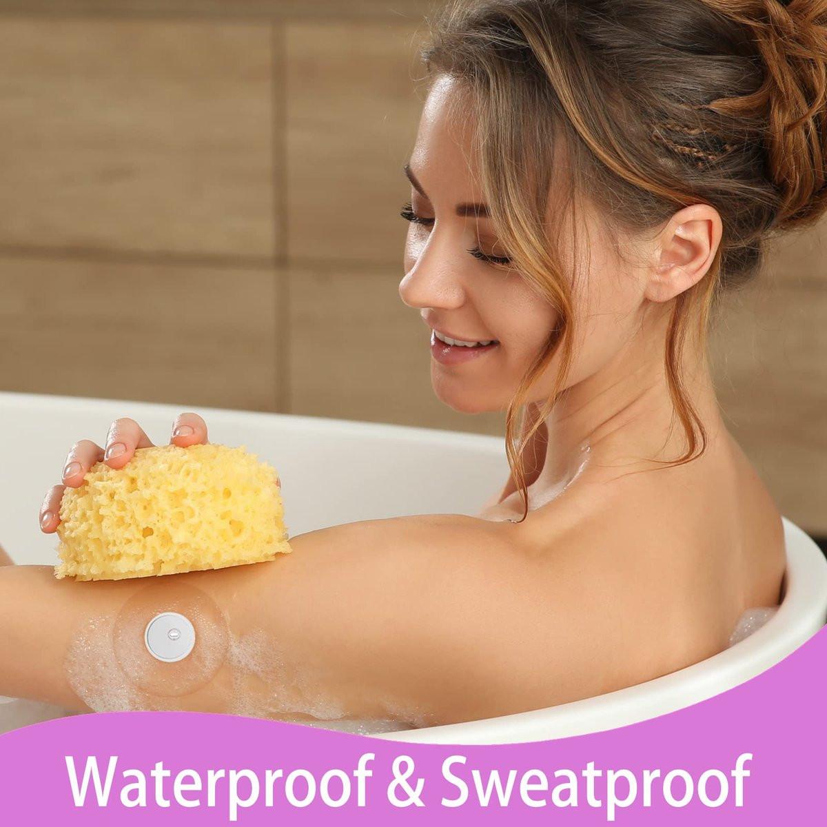 HONYOU 60er-Pack durchsichtige Klebepflaster für Freestyle 14-Tage-Sensor & Libre 3 Plus Sensor – wasserdichte CGM-Pflaster, hypoallergen, latexfrei, atmungsaktiv, ohne Klebstoff in der Mitte, ohne Lochdesign
