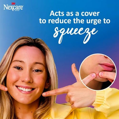 Nexcare Dünne und Transparente Akne-Pflaster, Hydrokolloid-Pflaster zur Absorption von Eiter und Öl aus verstopften Poren, mit Lasche zur einfachen Entfernung – 39 Pickel-Patches