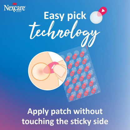 Nexcare Dünne und Transparente Akne-Pflaster, Hydrokolloid-Pflaster zur Absorption von Eiter und Öl aus verstopften Poren, mit Lasche zur einfachen Entfernung – 39 Pickel-Patches