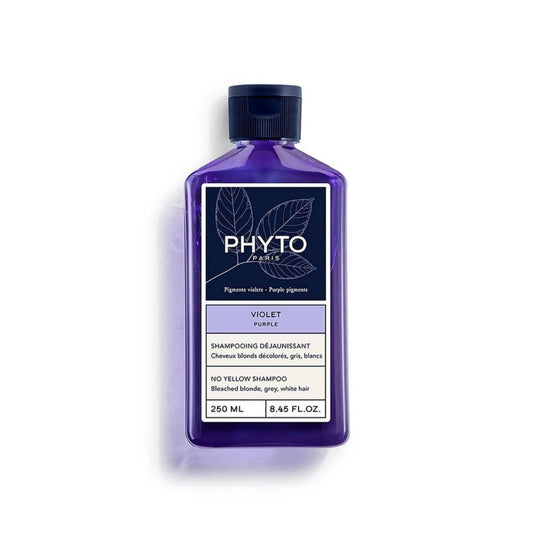 PHYTO PURPLE No Yellow Shampoo, Sulfatfrei für graues, weißes und blondiertes Haar, 250 ml