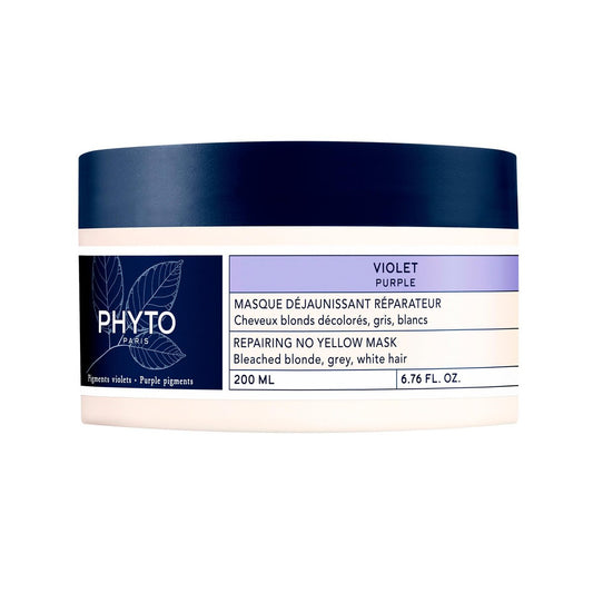 PHYTO PURPLE Reparierende No Yellow Maske – Tiefenhydratation für graues, weißes und blondiertes Haar, 200 ml