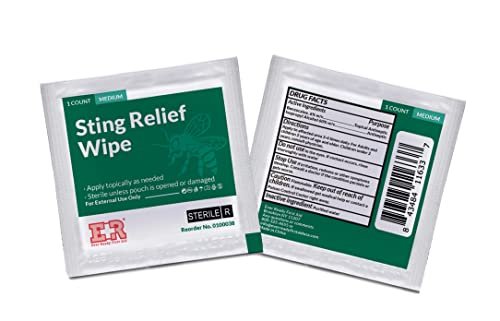 Ever Ready First Aid Sting Relief Wipes, 100er-Pack – Kühlende & beruhigende Insektenstich-Hilfe