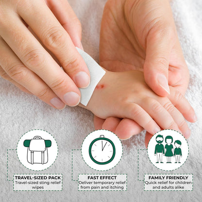 Ever Ready First Aid Sting Relief Wipes, 100er-Pack – Kühlende & beruhigende Insektenstich-Hilfe