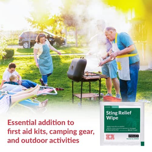 Ever Ready First Aid Sting Relief Wipes, 100er-Pack – Kühlende & beruhigende Insektenstich-Hilfe