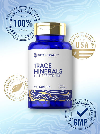 Carlyle Spurenelemente | 200 Tabletten | Vollspektrum-Komplex | Non-GMO & Glutenfrei | von Vital Trace