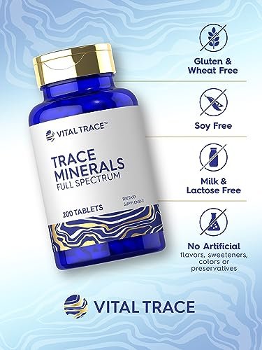 Carlyle Spurenelemente | 200 Tabletten | Vollspektrum-Komplex | Non-GMO & Glutenfrei | von Vital Trace