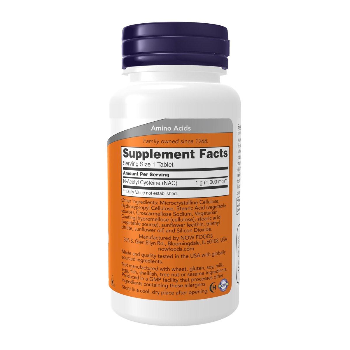 Now Foods NAC (N-Acetyl-Cystein) 1.000 mg – 60 Tabletten – Antioxidans & Immununterstützung