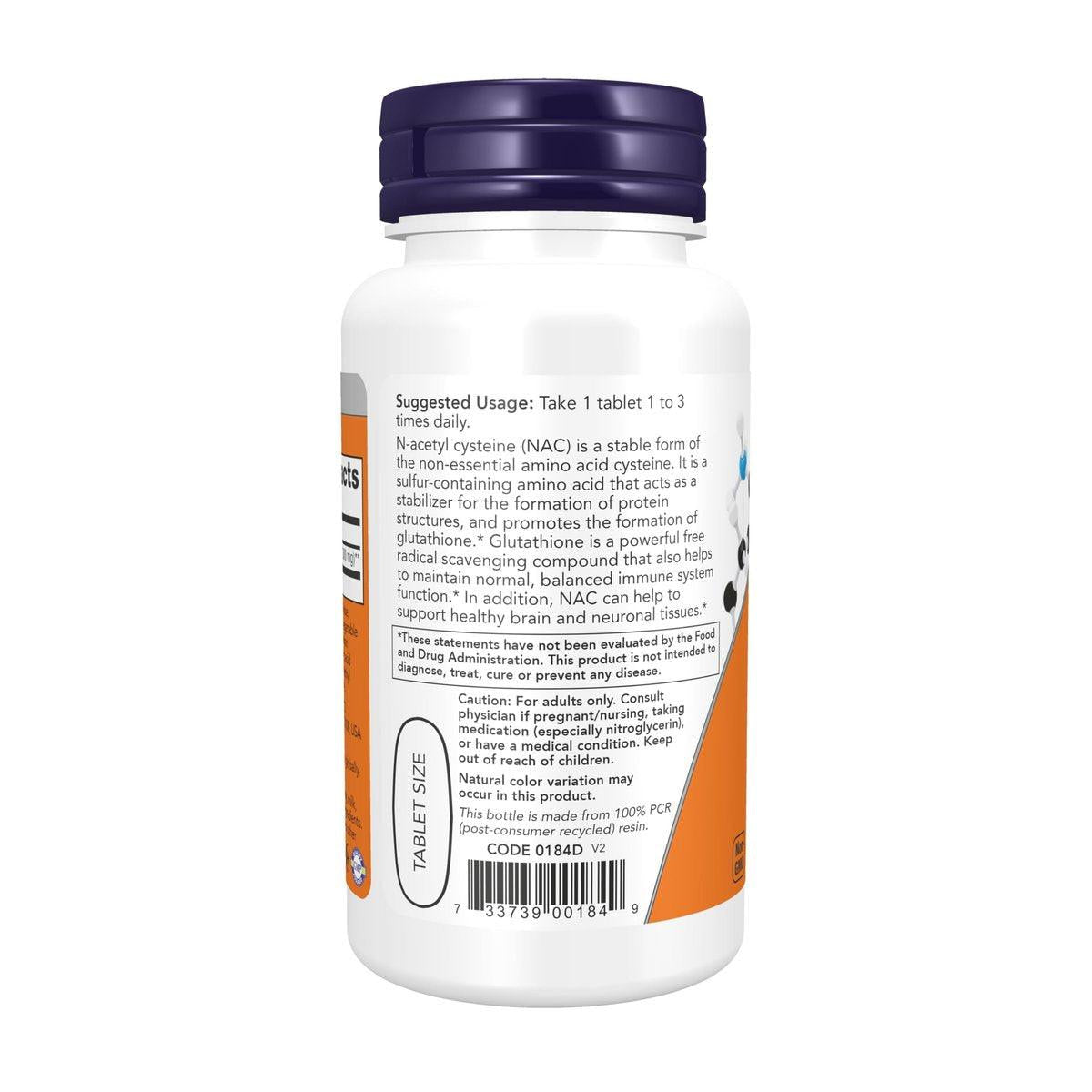 Now Foods NAC (N-Acetyl-Cystein) 1.000 mg – 60 Tabletten – Antioxidans & Immununterstützung