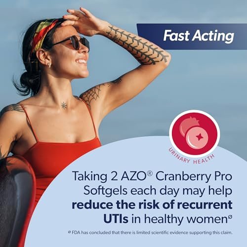AZO Cranberry Pro – Cranberry-Kapseln für Frauen & Männer, 600 mg Pacran, mit konzentriertem Vollfrucht-Cranberry-Pulver zur Unterstützung der Harnwegsgesundheit*, zuckerfrei, ohne Gentechnik, 100 Softgels