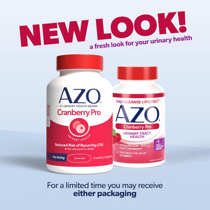 AZO Cranberry Pro – Cranberry-Kapseln für Frauen & Männer, 600 mg Pacran, mit konzentriertem Vollfrucht-Cranberry-Pulver zur Unterstützung der Harnwegsgesundheit*, zuckerfrei, ohne Gentechnik, 100 Softgels
