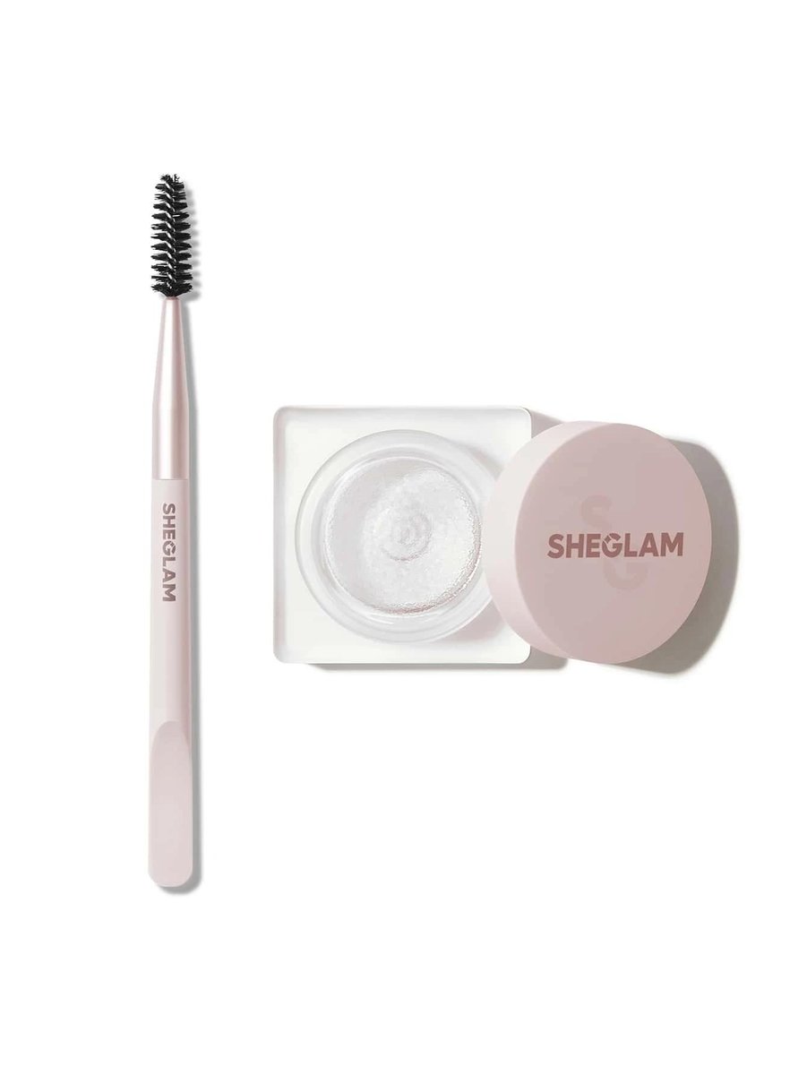 SHEGLAM Set Me Up Brow Hold Eyebrow Gel – Lang anhaltendes, wasserfestes, wischfestes Augenbrauenwachs – Crystal Clear