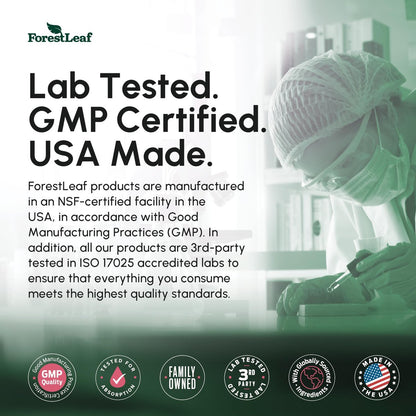 ForestLeaf Magnesium Glycinat 400mg – Hochdosiertes Magnesium für Schlaf, Entspannung & mehr – 90 Kapseln