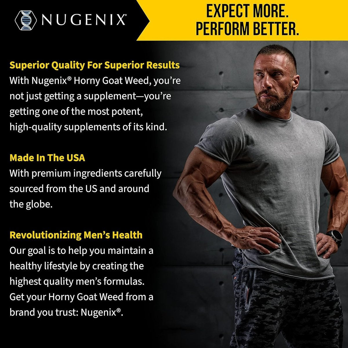 Nugenix Essentials Bockshornklee-Extrakt – Epimedium-Extrakt – 30 Kapseln