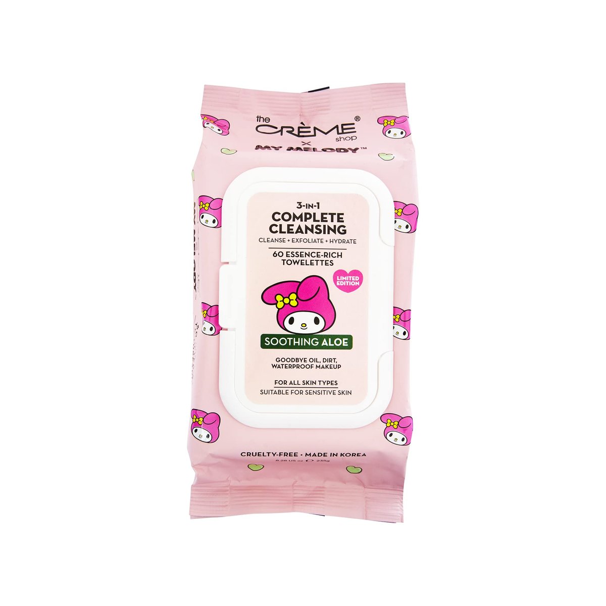 My Melody 3-in-1 Complete Cleansing Essence-reiche Tücher - Glättendes Aloe